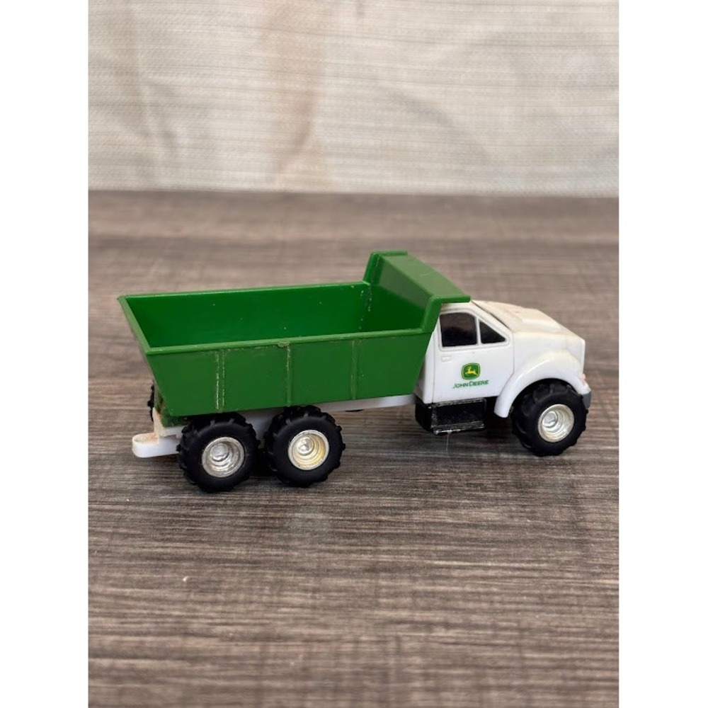 John Deere Ertl White Green Diecast Dump Truck 1/64 Scale Toy‎ J0520YL02